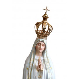 Coroa em Metal banhada a Ouro para Nossa Senhora de Fátima Capelinha, 105cm a 120cm
