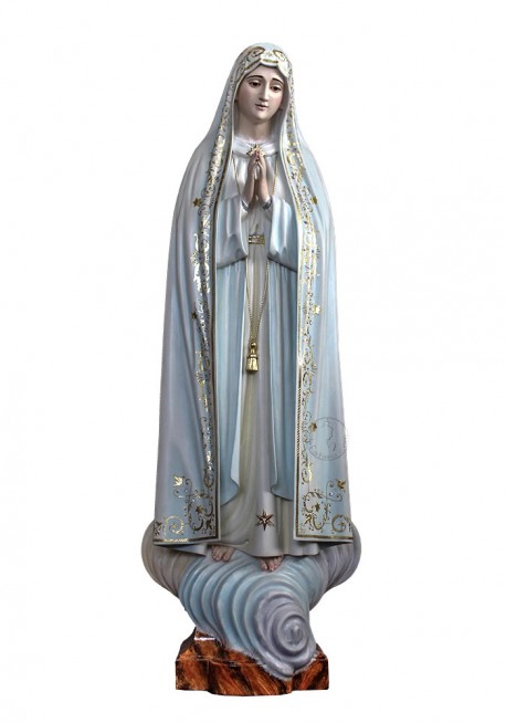 Estatua de Nuestra Señora de Fátima Capelinha en Madera 60cm