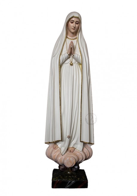 Statue of Our Lady of Fatima Pilgrim in Wood 80cm