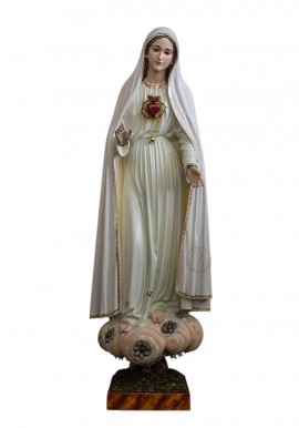 Immaculate Heart of Mary, in Wood 80cm