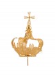 Coroa em Prata Dourada para Nossa Senhora de Fátima 45cm a 60cm, Filigrana