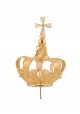 Coroa em Prata Dourada para Nossa Senhora de Fátima 45cm a 60cm, Filigrana