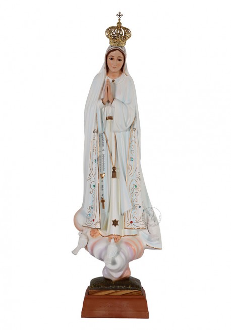 Nossa Senhora de Fátima, Clássica c/ Olhos de Cristal 45cm