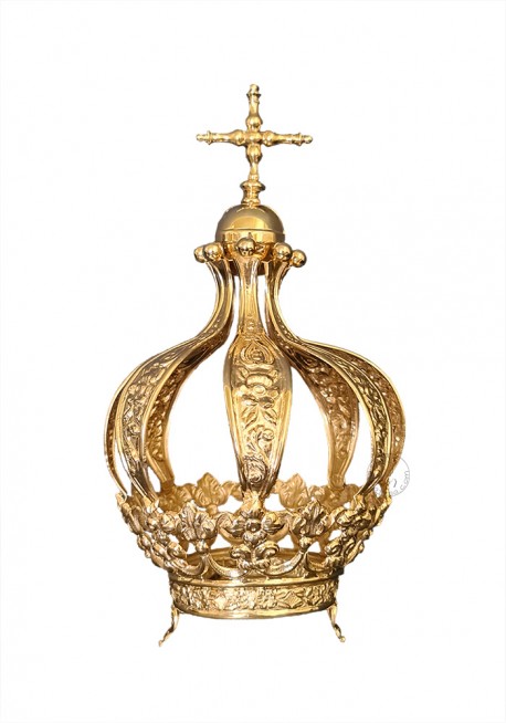 Golden Silver Crown for Our Lady of Fatima Capelinha, 120cm