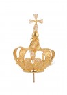 Golden Silver Crown for Our Lady of Fatima 30cm to 45cm, Filigree