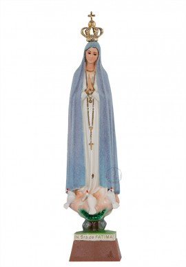 Nuestra Señora de Fátima Peregrina, mod. Tiempo c/ ojos de cristal 27cm