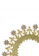 Auréola em Metal Dourado para Imaculado Coração de Maria 80cm a 103cm