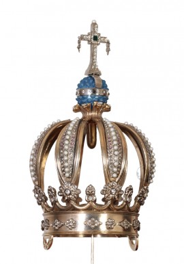 Corona de Metal bañada en Oro para Nuestra Señora de Fátima Capelinha, 105cm a 120cm