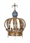 Golden plated Metal Crown for Our Lady of Fatima Capelinha, 50cm to 60cm