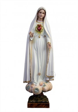 Statue of the Immaculate Heart of Mary, in Wood 50 cm