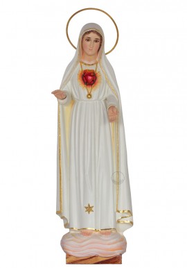 Inmaculado Corazón de María con oro fino y Galón, 40cm