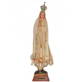 Nuestra Señora de Fátima, patinada con ojos pintados