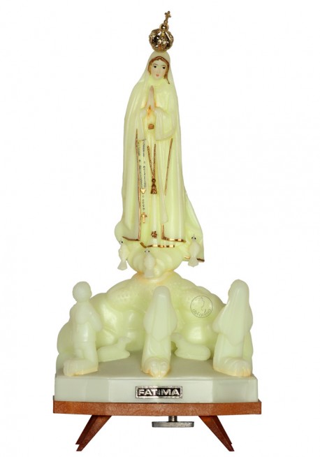 Aparição de Fátima, Luminosa c/ Galão e Música 24cm