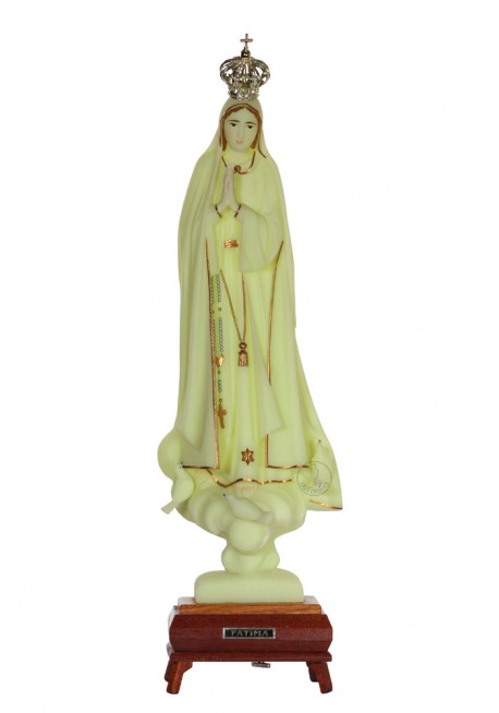 Nossa Senhora de Fátima, Luminosa c/ Galão e Música 48cm