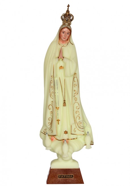 Nossa Senhora de Fátima, Luminosa c/ Cercadura 28cm