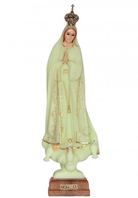 Our Lady of Fatima, Luminous w/ Skirting and Crystal Eyes