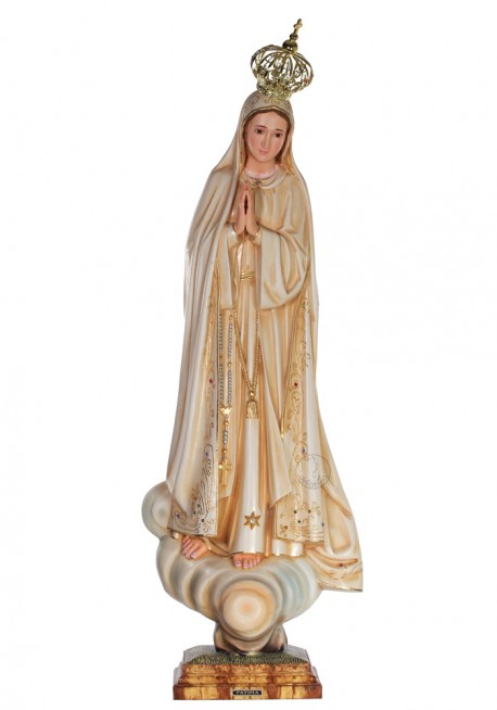 Nuestra Señora de Fátima, Patinada con Ojos de Cristal 83cm